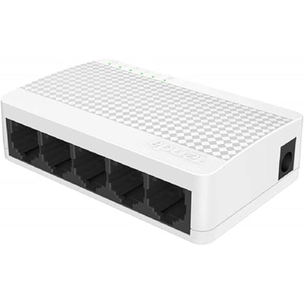Tenda S105 5-Port 10/100Mbps Sleek And Compact Unmanaged Desktop Fast Ethernet Switch Splitter With Low Power Consumption