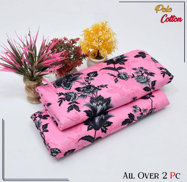 2 Pcs Women's Unstitched Printed Suit