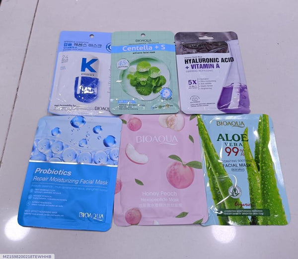 Whitening And Brightening Face Mask - 5 Pcs High Pigmented Cotton Sheet