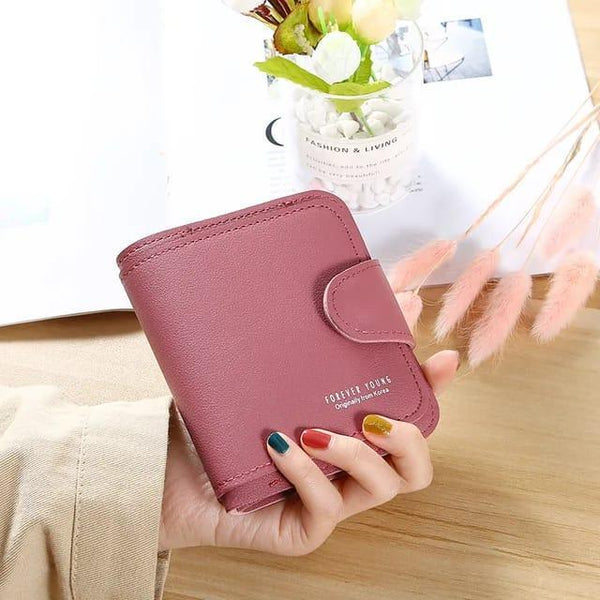 Women's PU Leather Clutch - 1 Pc, Stylish Plain Design in Black & Pink