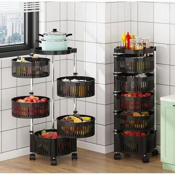 5- Tier Stylish Plastic Fruit Basket - 1 Pc for All Your Fresh Produce