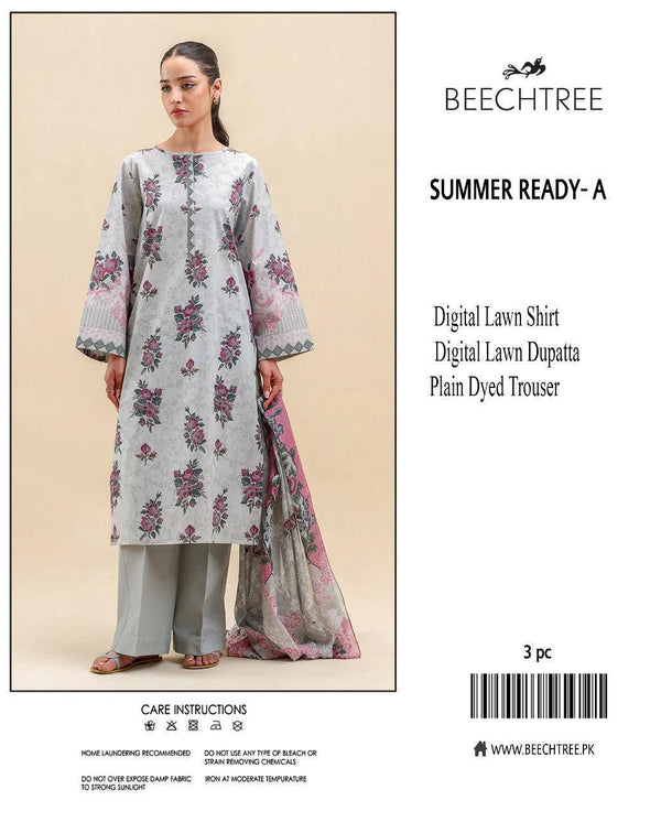3 Pcs Women's Unstitched Printed Suit