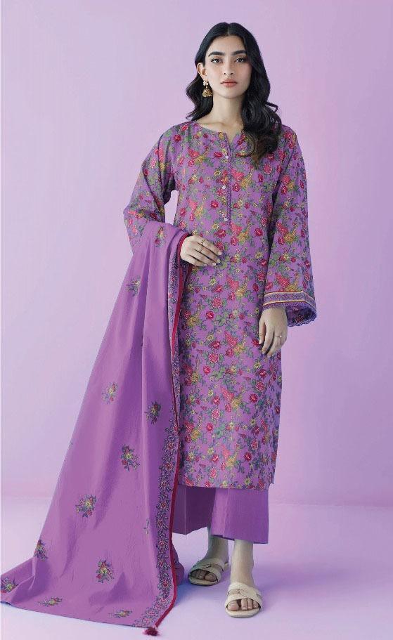 3 Pcs Women's Unstitched Viscose Printed Suit