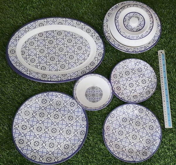 Set Of Six Glazed Melamine Home Kitchen High Quality Dinner Set